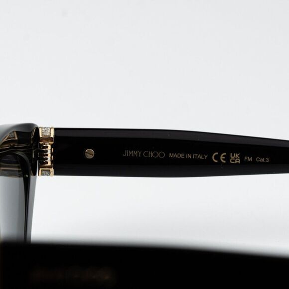 Jimmy Choo Women Sunglasses Black Grey Cat Eye ADDY/S 0807 BRAND NEW - Picture 11 of 14
